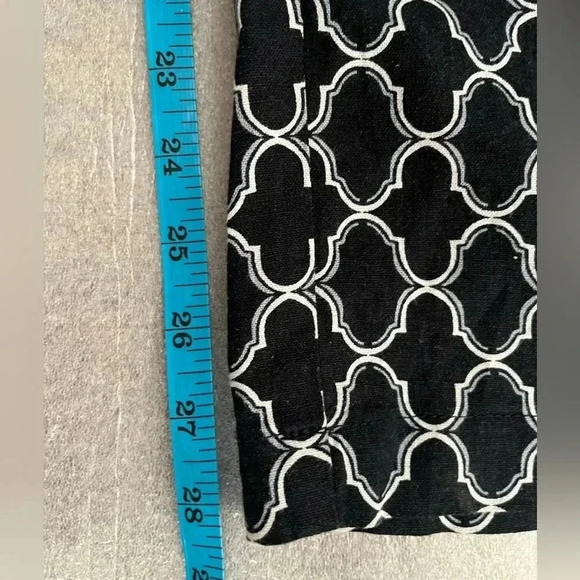 ❤️2/$50❤️[M]Ann Taylor Factory Geo Pattern Linen Blend Blue Jumpsuit drawstring - Picture 6 of 6